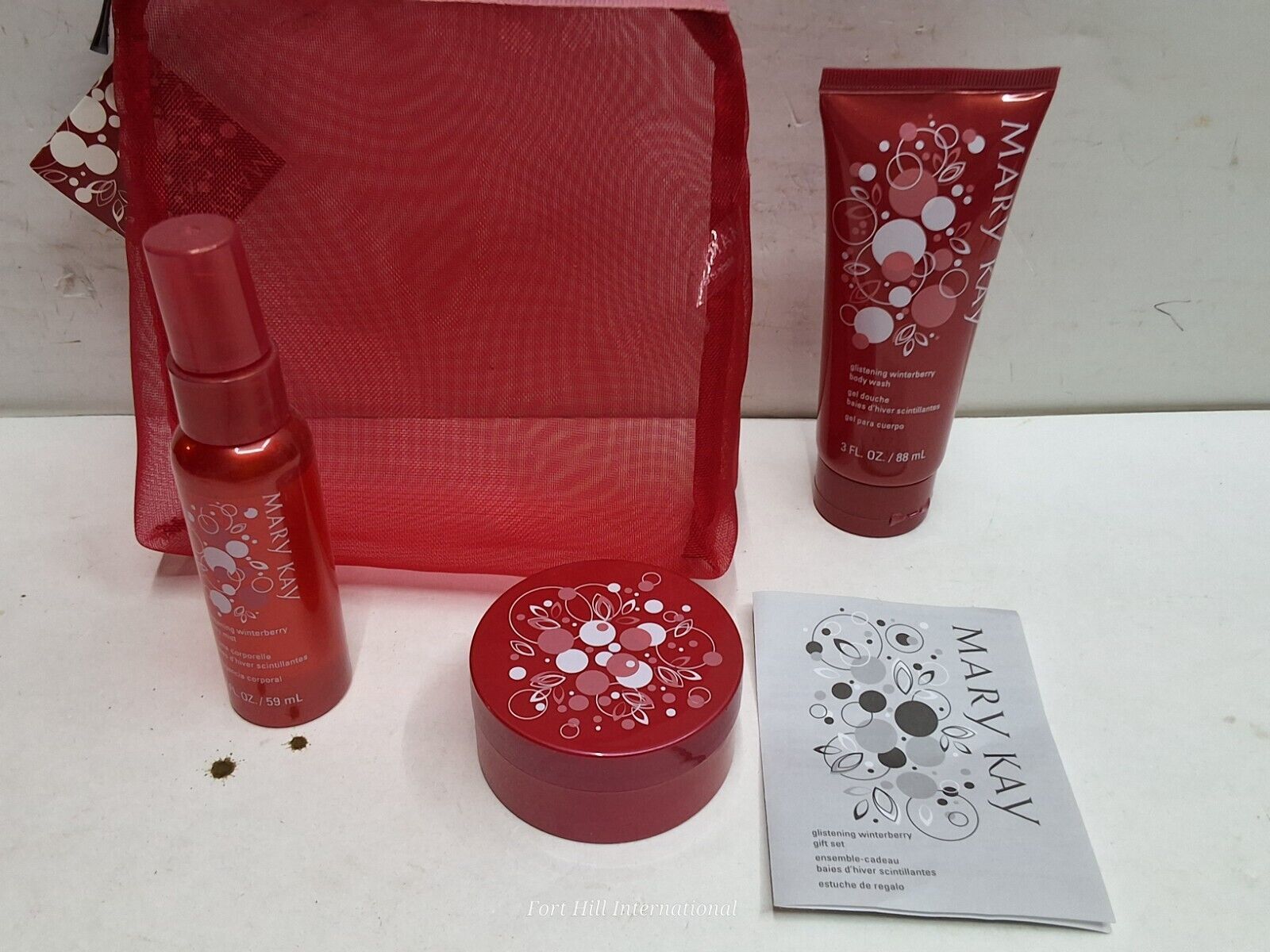 Primary image for Mary Kay listening winterberry body Care gift set body butter body mist body was