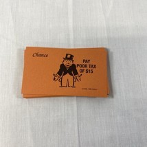 Vintage 1999 Monopoly Game Replacement Piece Part Chance Orange Cards - £3.94 GBP