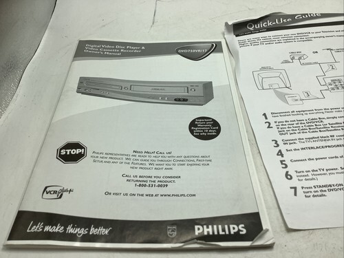 Philips DVD750VR/17 DVD/VCR Player Users Manual only Item image 2