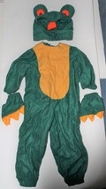Handmade Dinosaur Halloween Costume Toddler 18 Month Green &amp; Yellow - £15.73 GBP