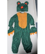 Handmade Dinosaur Halloween Costume Toddler 18 Month Green &amp; Yellow - £15.87 GBP