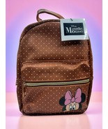 Fast Forward Disney Minnie Mouse Polka Dots Backpack Purse Brown NWT - $400.02 MXN