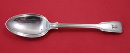 English Sterling Silver Place Soup Spoon with Dragon Monogram 7 3/8&quot; - £102.08 GBP
