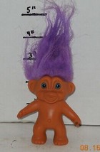 Vintage My Lucky Russ Berrie Troll 4&quot; Doll Purple Hair - £11.68 GBP