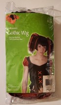 Halloween Gothic Wig Black and Red Dreadlock Pig Tails Adult One Size - NEW - £7.79 GBP