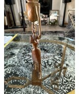 Vintage Hand Carved Wooden Sculpture Statue Figurine of Woman Carrying B... - €55,57 EUR