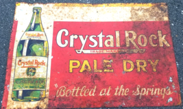 Vintage Crystal Rock Pale Dry Ginger Ale Soda 3&#39; Feet Metal Sign - £263.36 GBP