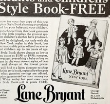 1929 Lane Bryant Children&#39;s Clothing Advertisement Antique Fashion Ephem... - $14.99