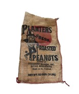 Vintage Planter&#39;s Mr. Peanut burlap sack bag/ tote Free Ship Very Good C... - £7.94 GBP