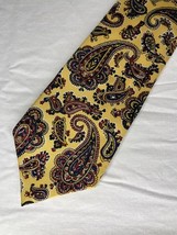 Vintage Tommy Hilfiger Repp Tie Red Gold Paisley 100% Silk USA Made - $372.49 MXN