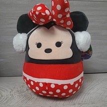 Disney Minnie Mouse Christmas KellyToy Squishmallow 10&quot; Plush Toy NEW NWT - $11.50