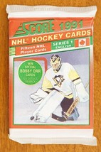 Vintage Sealed Pack NHL Hockey Cards SCORE 1991 Series I English - $90.21 MXN