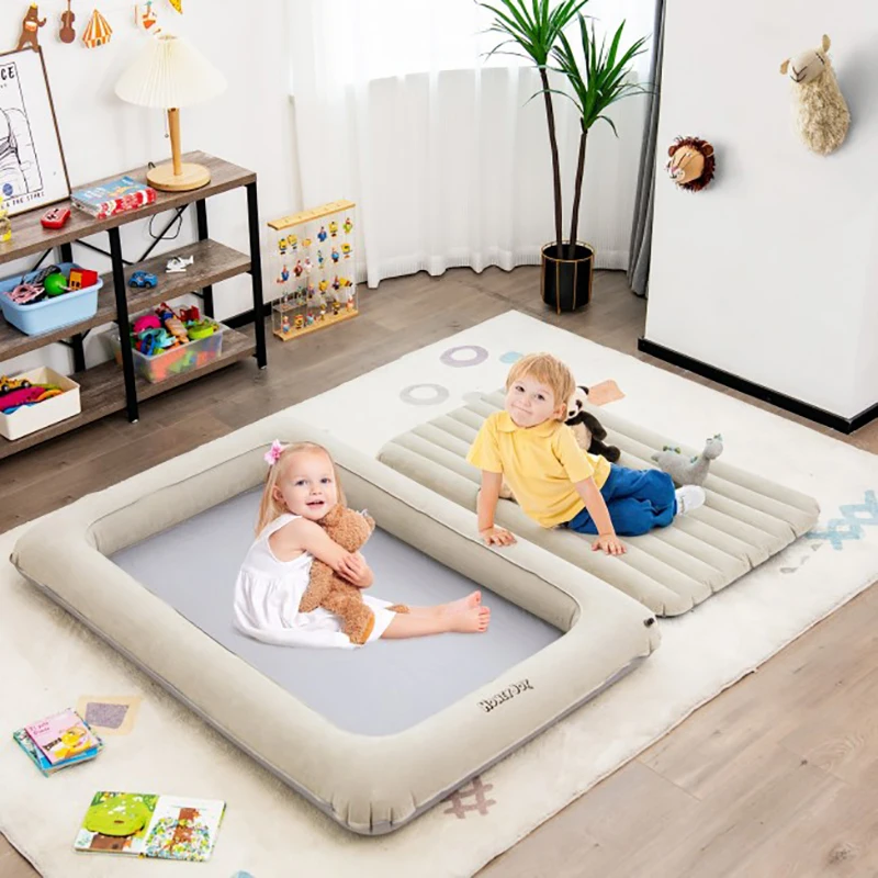 2-in-1 Multi-Purpose Inflatable Toddler Travel Mattress Bed Air Mattress Set - £91.29 GBP
