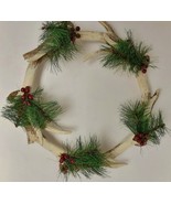 Faux Resin Antlers Door Wreath Hanging Wall Decor Seasonal Holiday Chris... - £40.02 GBP