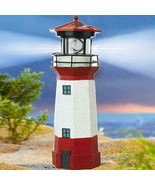 Solar Powered Lighthouse Lawn Ornament LED Light up Garden Backyard Decor - $54.83 CAD