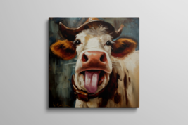 Cow Paintings Art Rustic Farmhouse Canvas Pictures Decor Wall Art Bathroom Decor - £15.90 GBP+