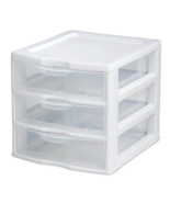 Sterilite Small 3 Drawer Desktop Unit, Plastic, White 6.5&quot; x 7.25&quot; x 6 7/8&quot; - $376.34 MXN