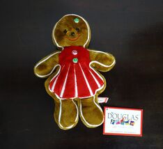 Christmas Gingerbread Cookie Plush Stuffed Girl Doll, Douglas Cuddle Toys - $417.11 MXN