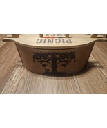 Vintage Tejne Demark Picnic Basket Danish Folk Art Bent Wood Box no Blanket - $60.00