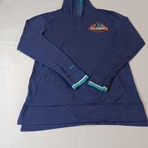 Mitchell & Ness ISLANDERS Women's Blue 1/4 Button Hoodie Pullover Sweatshirt M image 12