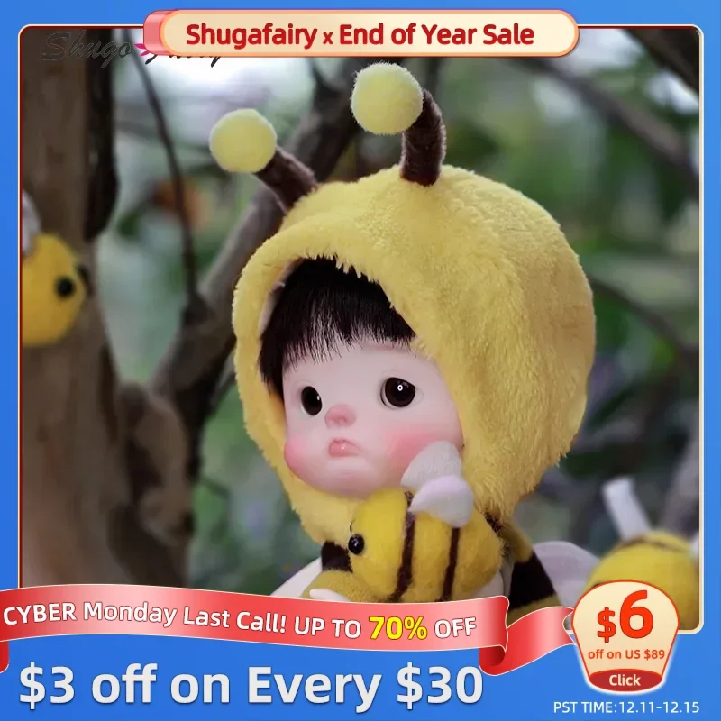 ShugaFairy Bjd Dolls 1/8 Demi Wronged Big Head Cute Style Little Bee Costume - £72.59 GBP+