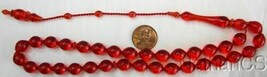 Prayer Beads Tesbih Pomegrenade Turkish Amber Catalin Superior Carving C... - £149.48 GBP