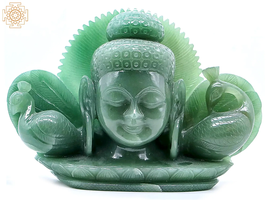8&quot; A Quiet Roar of the Shakya Lion : Buddha in Earth Touching Gesture, Handmade - £2,123.88 GBP