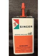 Rare Blue &amp; Red Vintage Singer 4 oz Oil Can - $27.02 CAD