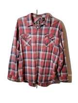 Timberland 2XL Plaid Checkered Red 100% Cotton Long Sleeve Men XXL Casual - €11,36 EUR