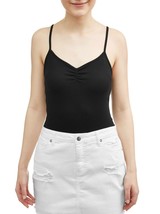 No Boundaries Women&#39;s Juniors Rib Cami Shirt 2XL (19) Black Cinched Neck - $9.49