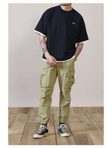 Autumn New Style Multi-bag Tooling Trousers Casual Cropped Trousers Men - £19.98 GBP+