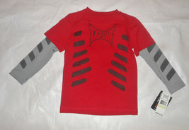 Boys Tapout Long Sleeve Shirt Red and Gray Sizes  5 NWT - £8.84 GBP