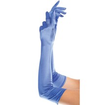 Royal Blue Satin Gloves Long Over Elbow Length Evening Prom Costume 8812-57 - $14.84