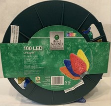 Multi Color LED C9 100 Light Set on Spool 98 ft.Lighted. 12&quot; Spacing New - £18.36 GBP