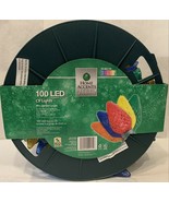 Multi Color LED C9 100 Light Set on Spool 98 ft.Lighted. 12&quot; Spacing New - £18.37 GBP