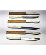 Vintage QUICKUT Set Of 6 Stainless Steel Steak Knifes Ivory Pearl Handle... - $19.07
