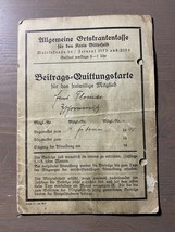 Carta ricevuta contributo Germania per il membro volontario 1940-1942... - $12.17