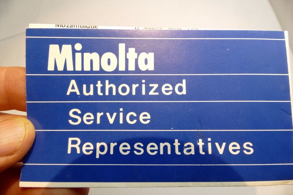 Minolta Authorized Service Representatives brochure  vintage 1980&#39;s - $7.17