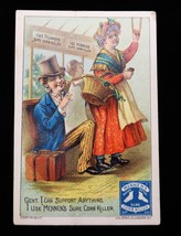 Antique Mennen&#39;s Sure Corn Killer Victorian Trade Card 1890&#39;s Quack Medi... - $475.72 MXN