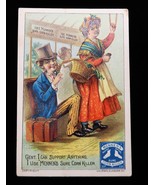 Antique Mennen&#39;s Sure Corn Killer Victorian Trade Card 1890&#39;s Quack Medi... - €21,31 EUR
