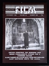 BFI Monthly Film Bulletin Magazine November 1983 mbox1361 - No.598 The Jackal - £4.88 GBP