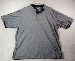 Hagger Polo Shirt Men Size XL Gray 100% Cotton Short Casual Sleeve Slit ... - $13.85