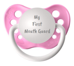 Hockey Pacifier - My First Mouth Guard Pacifier - Sports Binky - Funny S... - £10.17 GBP