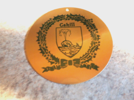 Vintage Irish Cahill (Maccathail) Coat Of Arms 3.5 Inch Metal Round Disk - $13.99