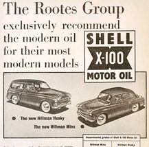 1954 Shell X-100 Gas And Motor Oil Advertisement Autocar Automobilia DWP... - $29.99