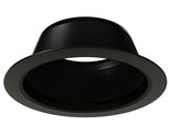 6&quot; Inch Black Stepped Baffle Trim With 7.25 Inch Goof Plastic Ring, Use ... - £31.63 GBP