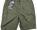 NWT Iron Co Mens Comfort Flex Waistband Bari Flat Front Shorts 32 Green - £11.73 GBP