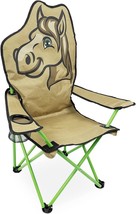 Black Sierra Steve Trotter Junior Quad Chair Kids Folding Camping Chair With Cup - £31.59 GBP