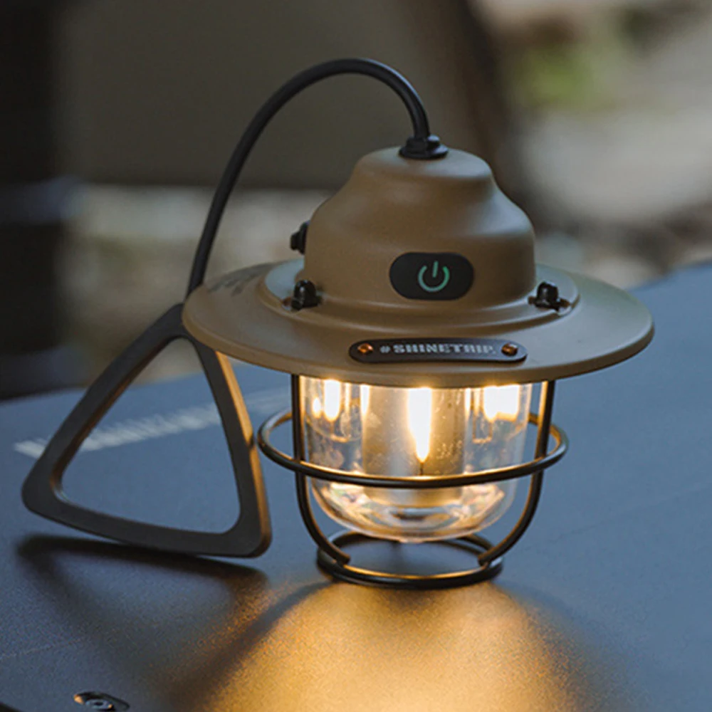1200mAh Mini LED Camping Lanterns Rechargeable Dimming Portable Hanging - £9.92 GBP+