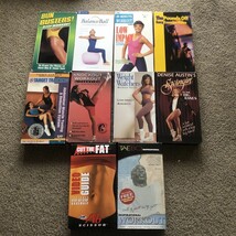 Vintage VHS Lot of 10 Exercise Tapes Denise Austin TAE BO Bun Busters Lo... - £11.86 GBP